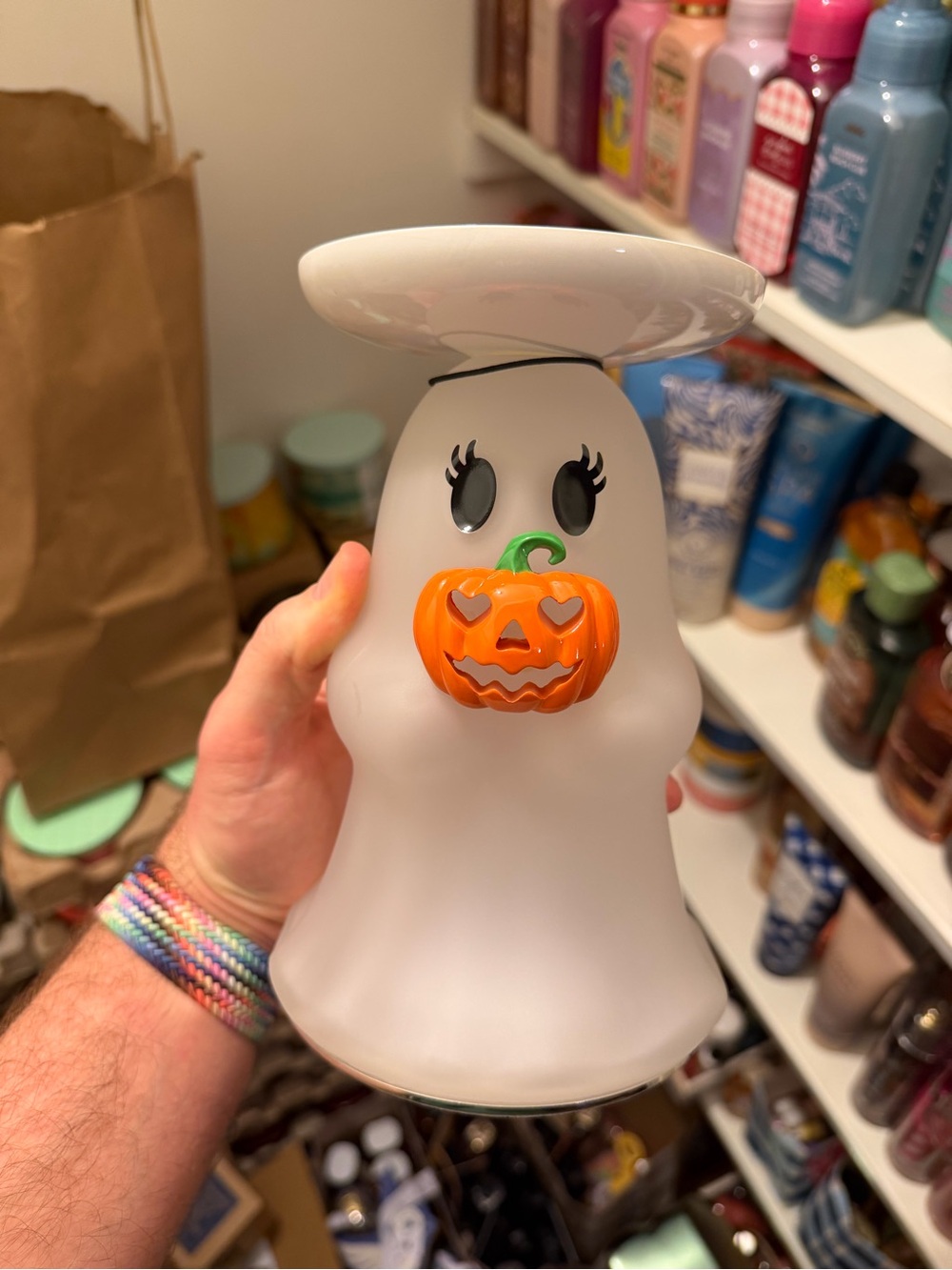 Bath & Body Works Summerween Ghost 3-Wick Candle Holder